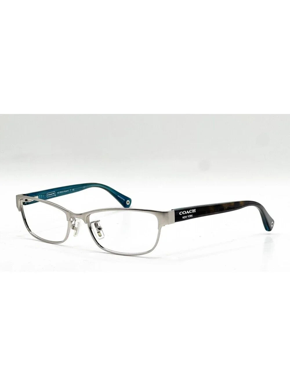 Coach HC 5033 9127 Satin Silver Rectangle Authentic Eyeglass Frames 53-16-135